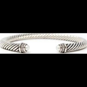 David Yurman Cable Bracelet with pearls